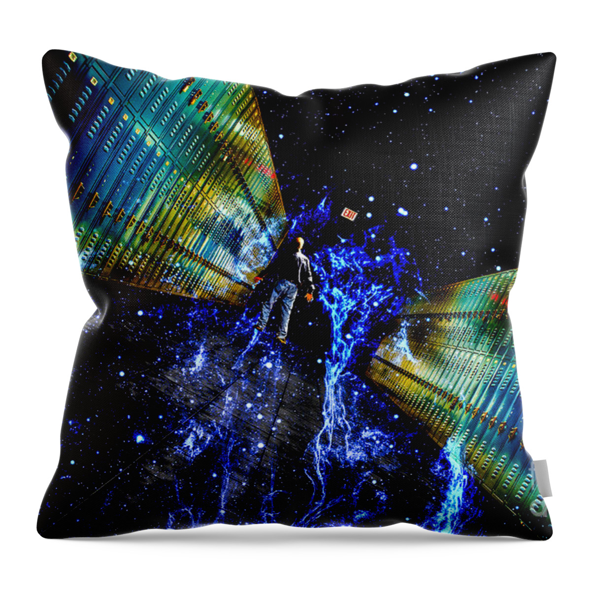 Concept Throw Pillow featuring the photograph Final Exit by Michael Arend