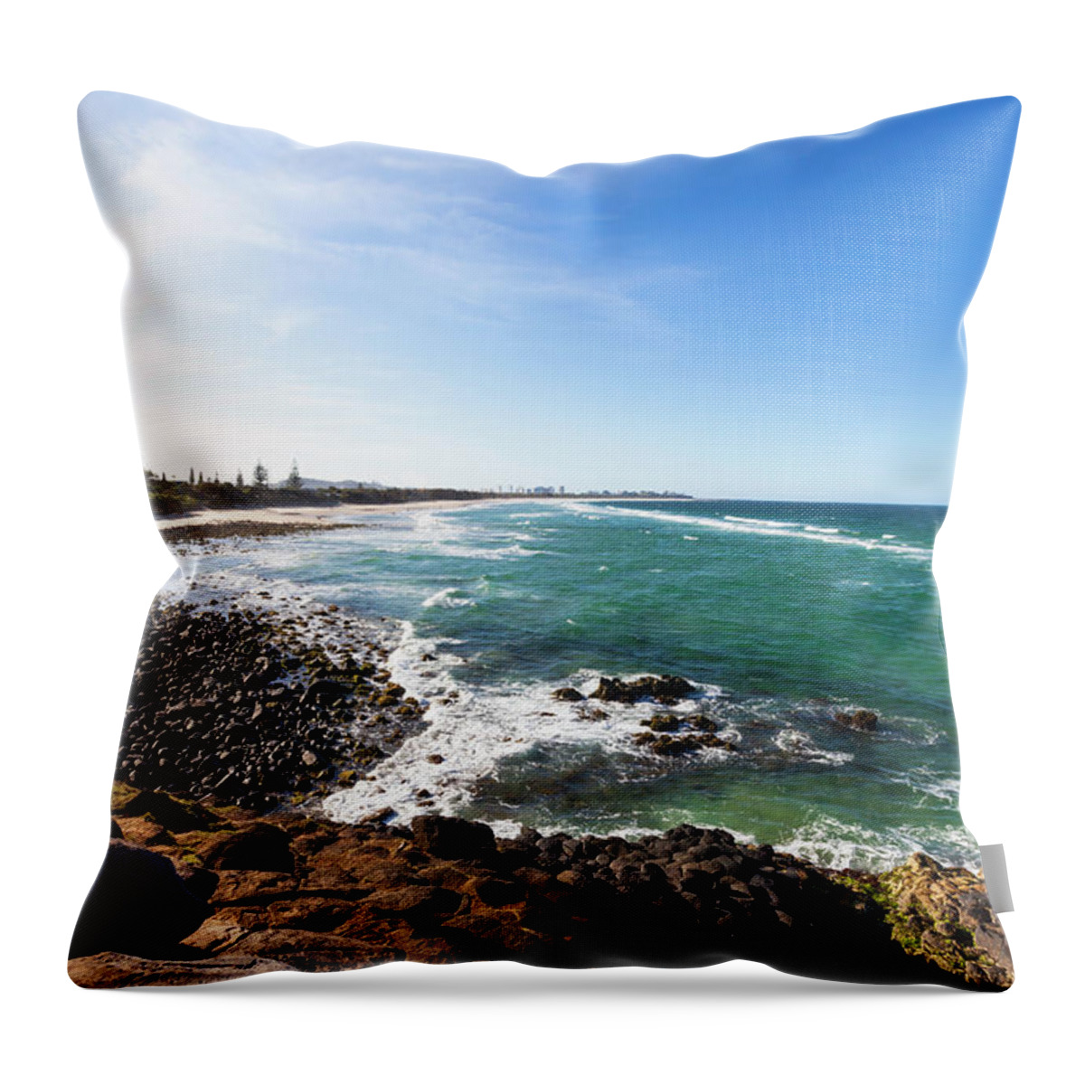 Scenics Throw Pillow featuring the photograph Fingal Heads, New South Wales, Australia by Marcos Welsh