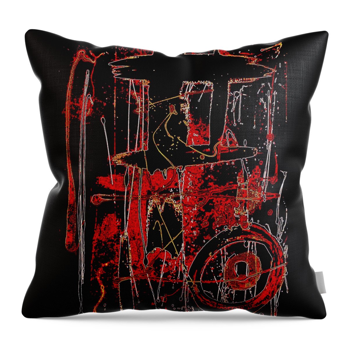 Exo Political Art Throw Pillow featuring the painting Fire and Ice by Cleaster Cotton