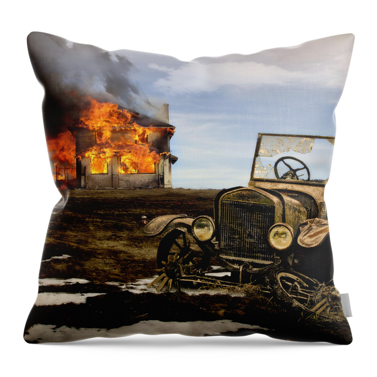 Fire Throw Pillow featuring the photograph Fire and Ice by John Anderson