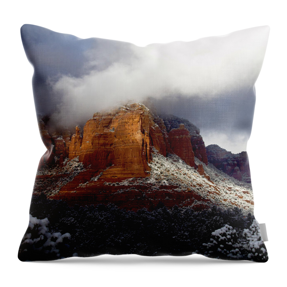 Winter Throw Pillow featuring the photograph Fire and Ice by Tom Kelly