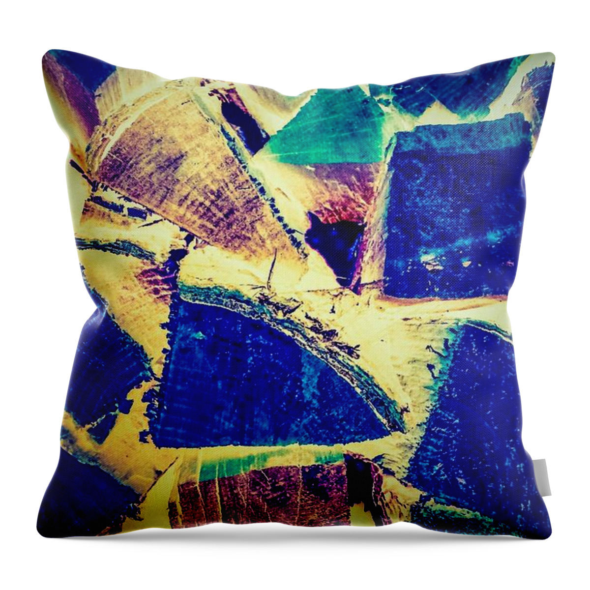 Inverse Throw Pillow featuring the photograph Firewood by William Wyckoff