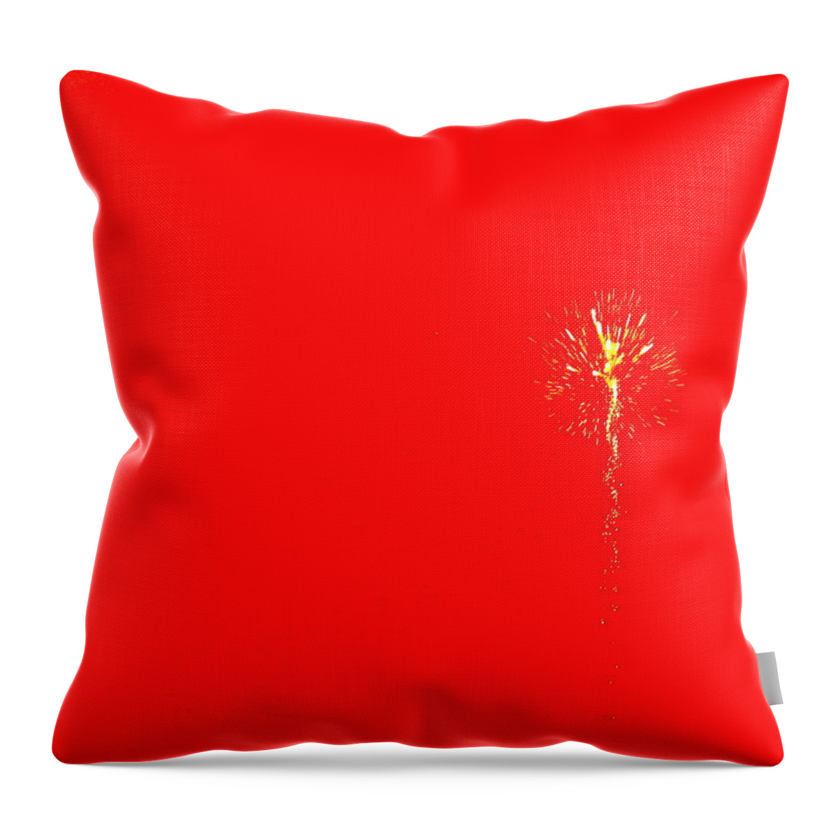 Fireworks July 4th Eloy Arizona 2004 Throw Pillow featuring the photograph Fireworks July 4th Eloy Arizona 2004 by David Lee Guss