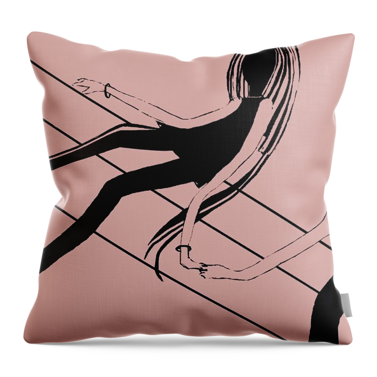  Throw Pillow featuring the painting First Love  Number 6 by Diane Strain
