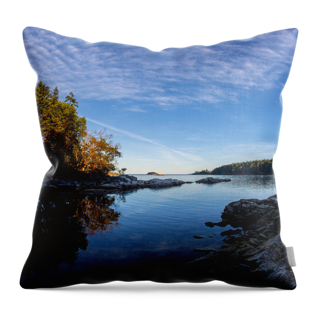 Brickyard Cove Throw Pillow featuring the photograph Fish Eye View by Randy Hall