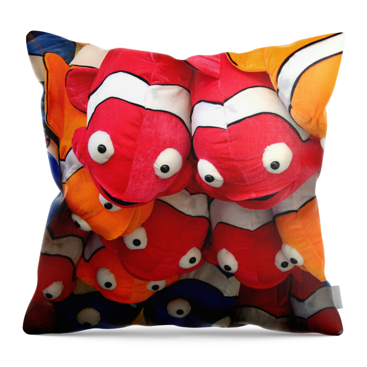 County Fair Throw Pillow featuring the photograph Fishies by Patty Colabuono