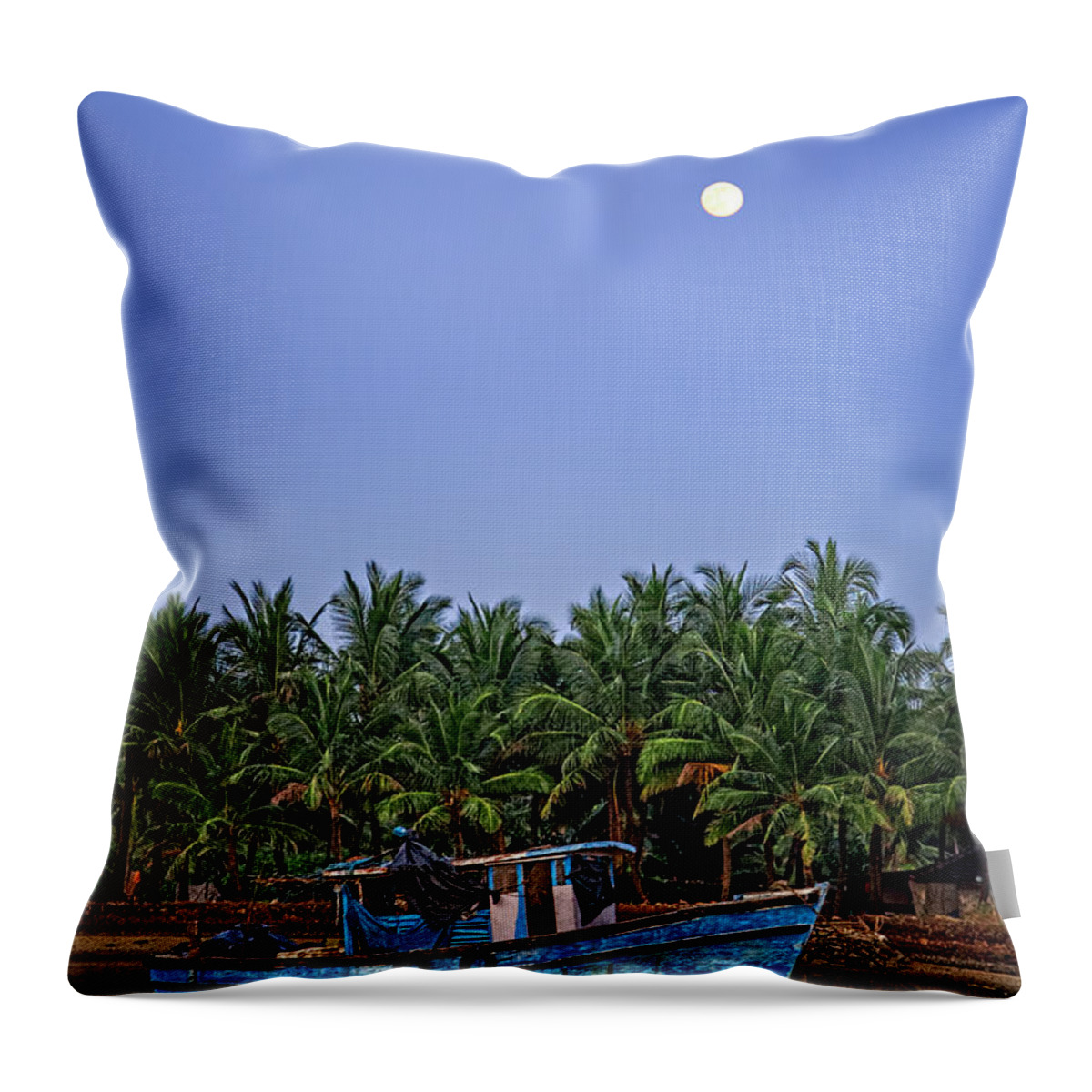 Goa Throw Pillow featuring the photograph Fishing Boat in Goa by Ian Good