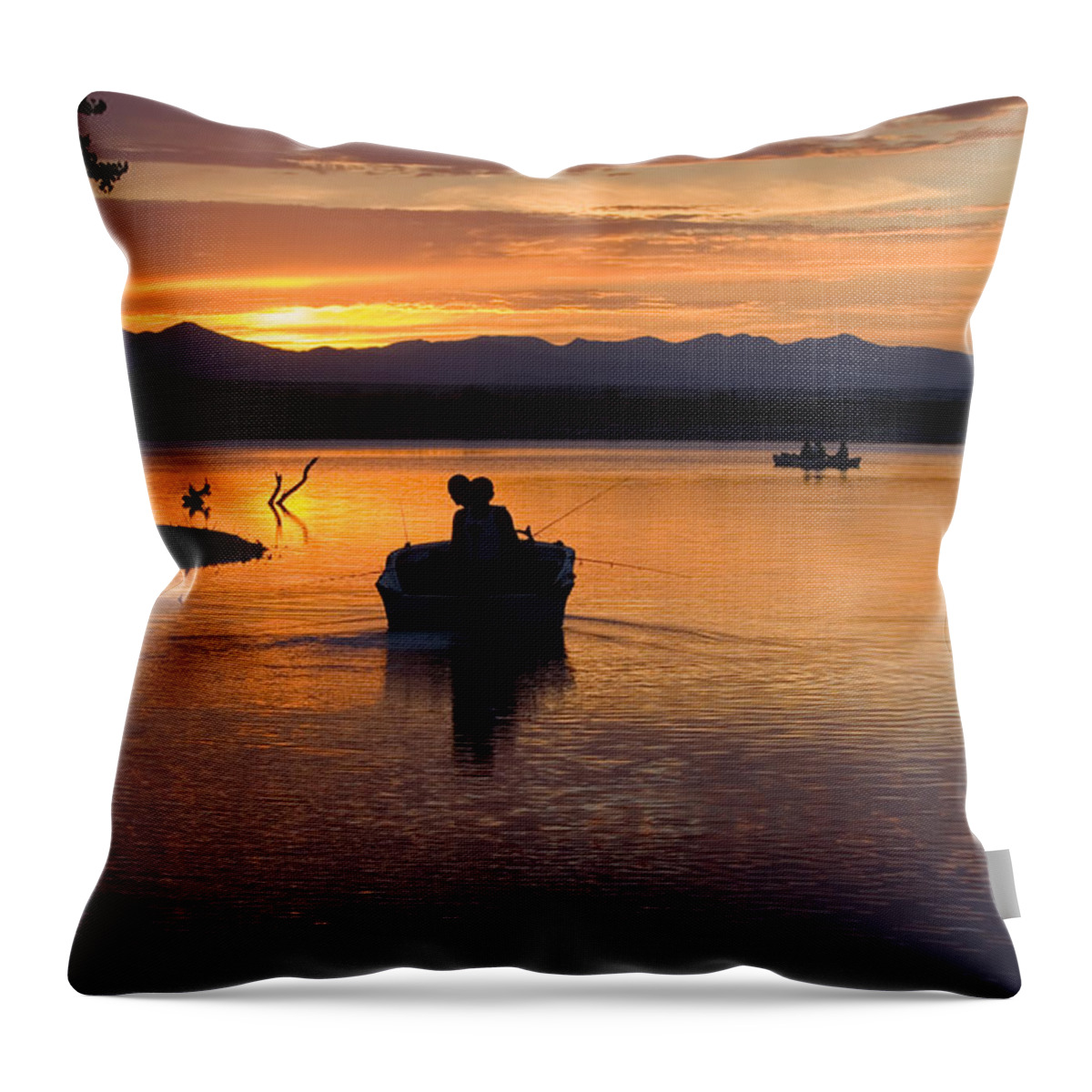 Colorado Throw Pillow featuring the photograph Fishing Boats by Steven Krull