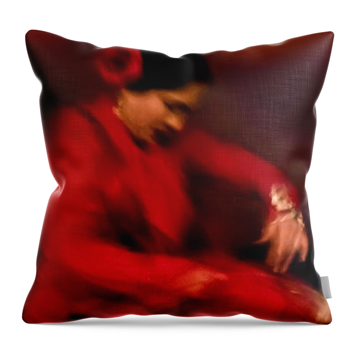 Abanicos Throw Pillow featuring the photograph Flamenco Series 1 by Catherine Sobredo