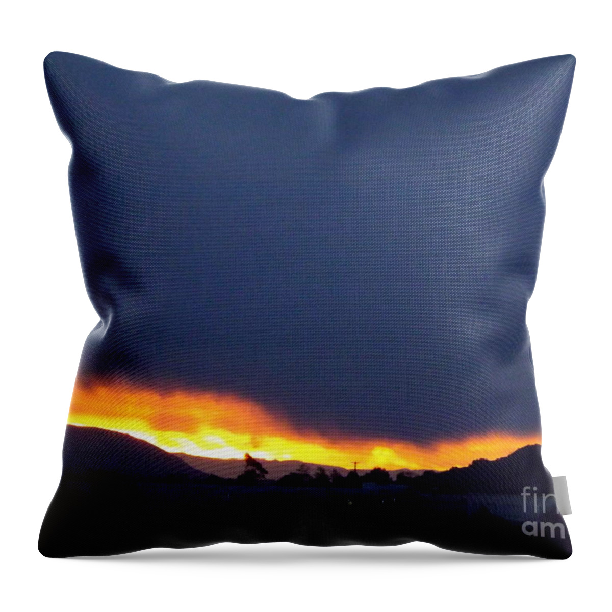 Sunrise Throw Pillow featuring the photograph Flaming Sunrise II by Jussta Jussta