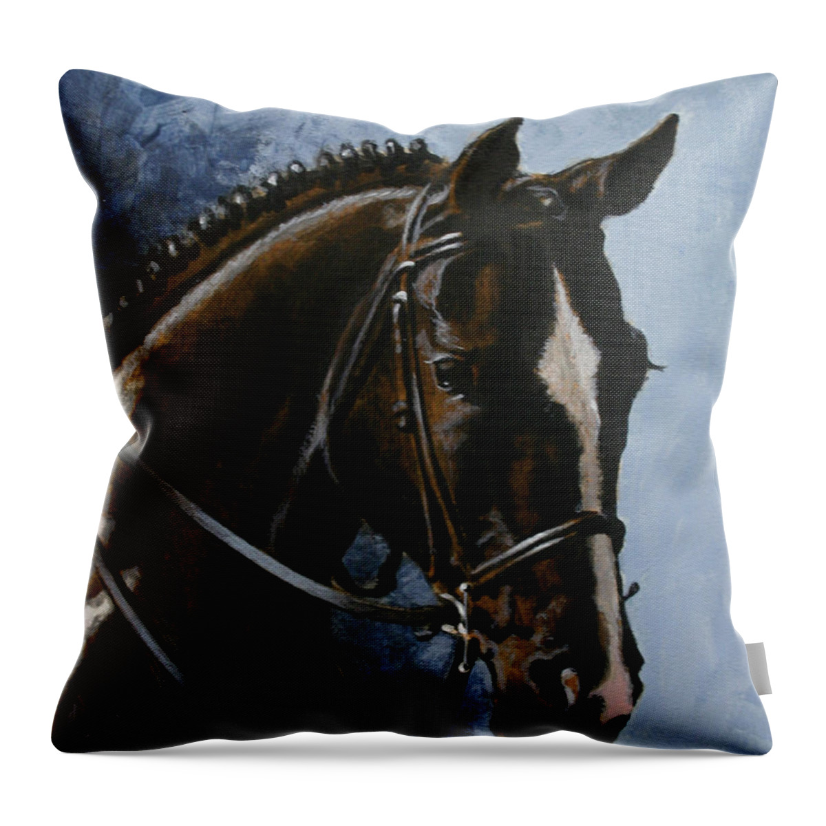 Paint Horse Throw Pillow featuring the painting Flash by Richard De Wolfe