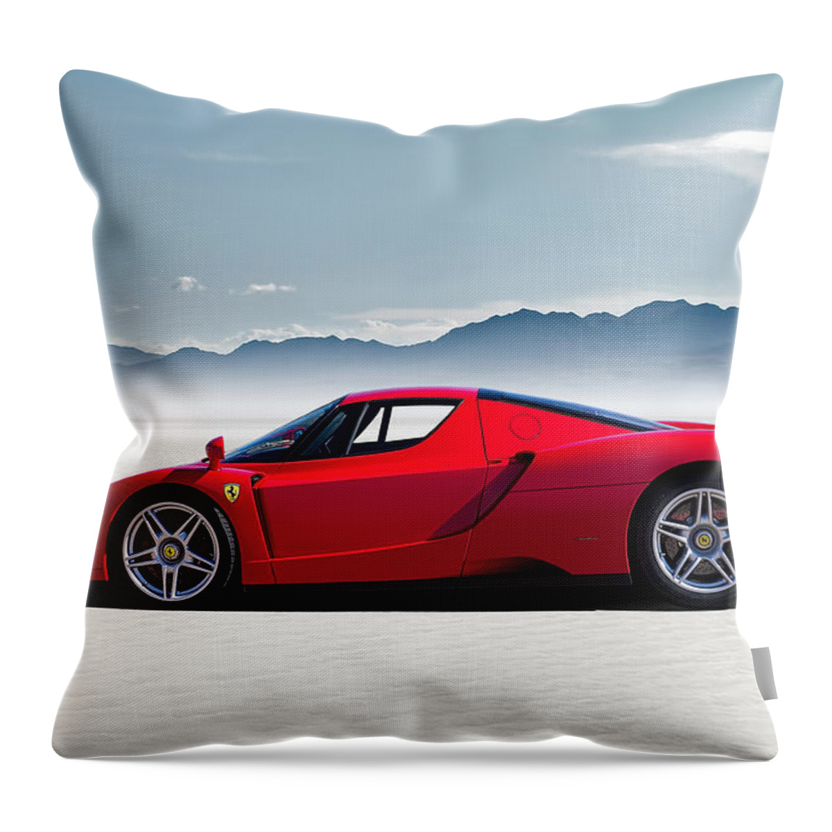 Red Throw Pillow featuring the digital art Flat Out by Douglas Pittman
