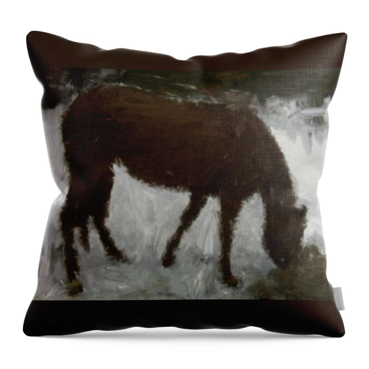 House Throw Pillow featuring the painting Flicka by Bruce Nutting