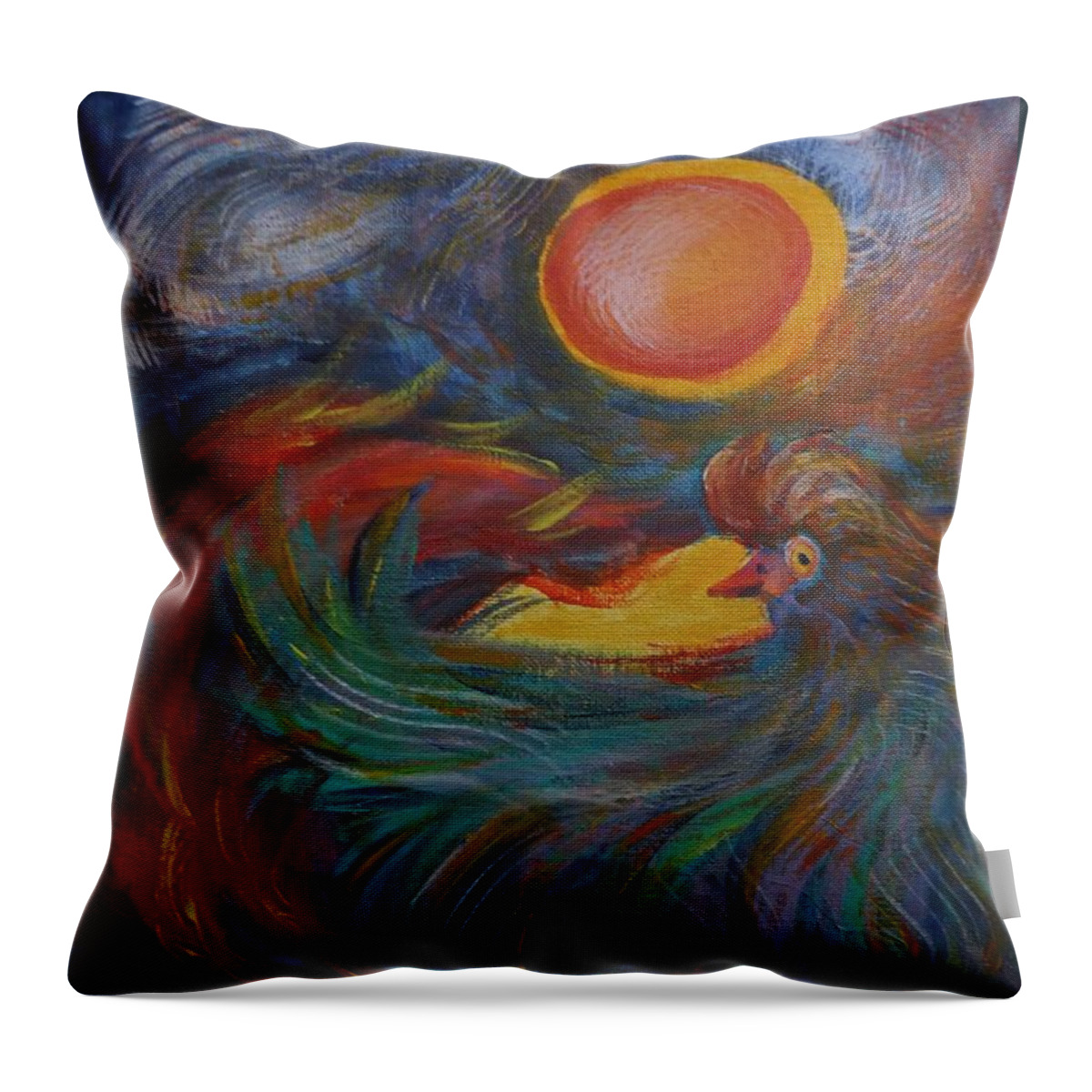 Flight Throw Pillow featuring the painting Flight Of The Phoenix by Robyn King