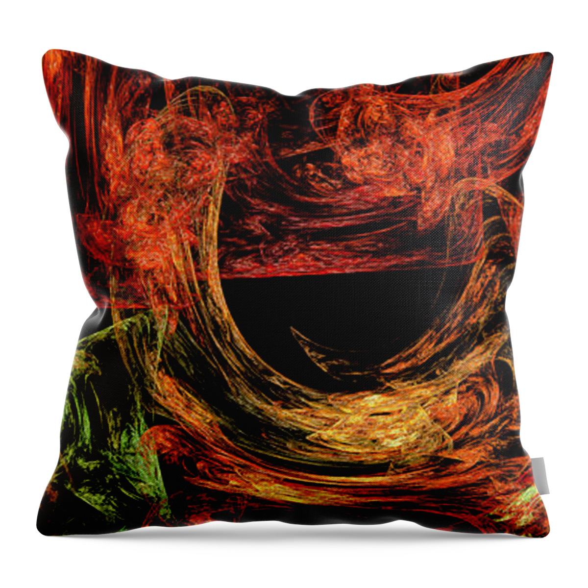 Abstract Throw Pillow featuring the digital art Flight To Oz by Andee Design