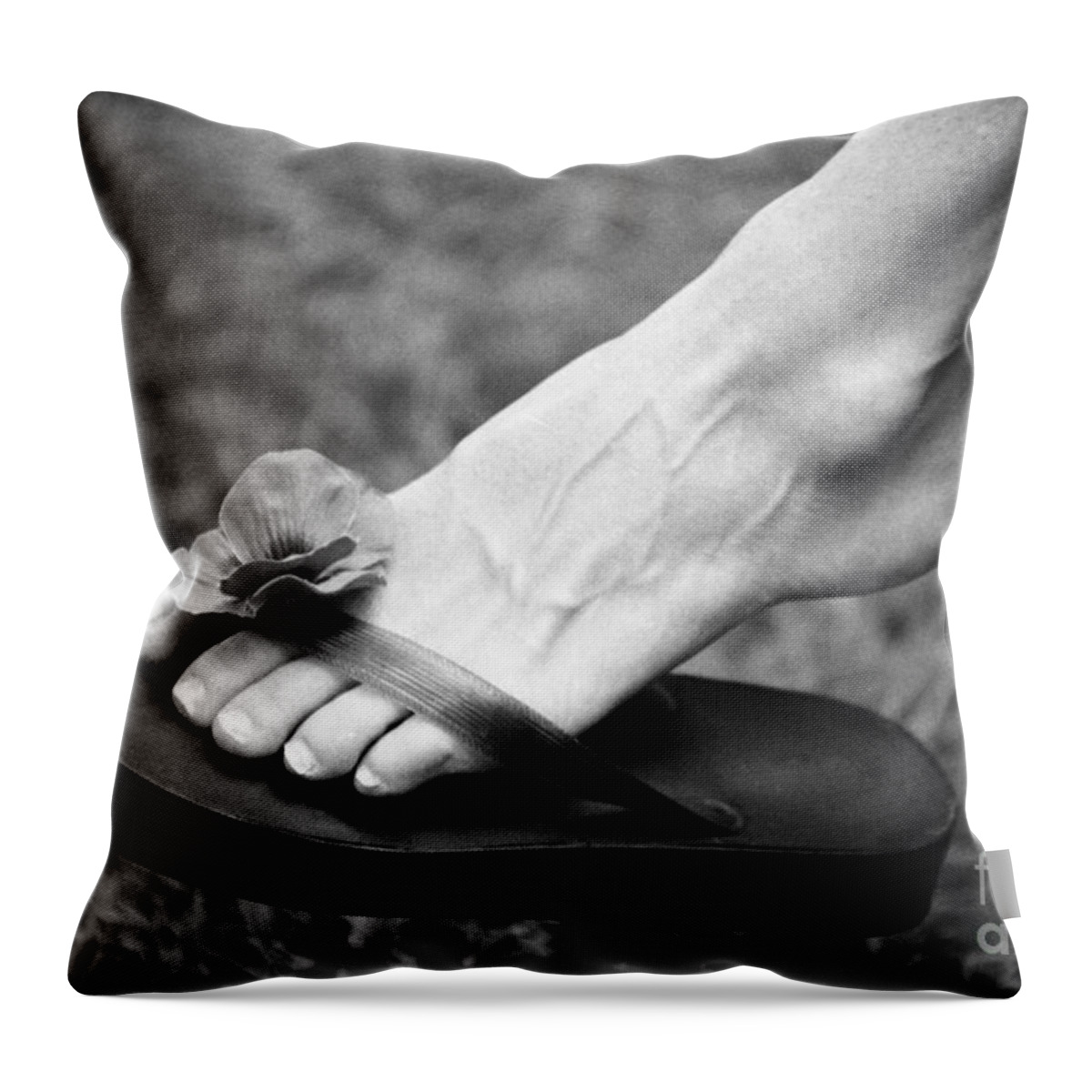 Fli Flop Throw Pillow featuring the photograph Flip Flop by John Harmon