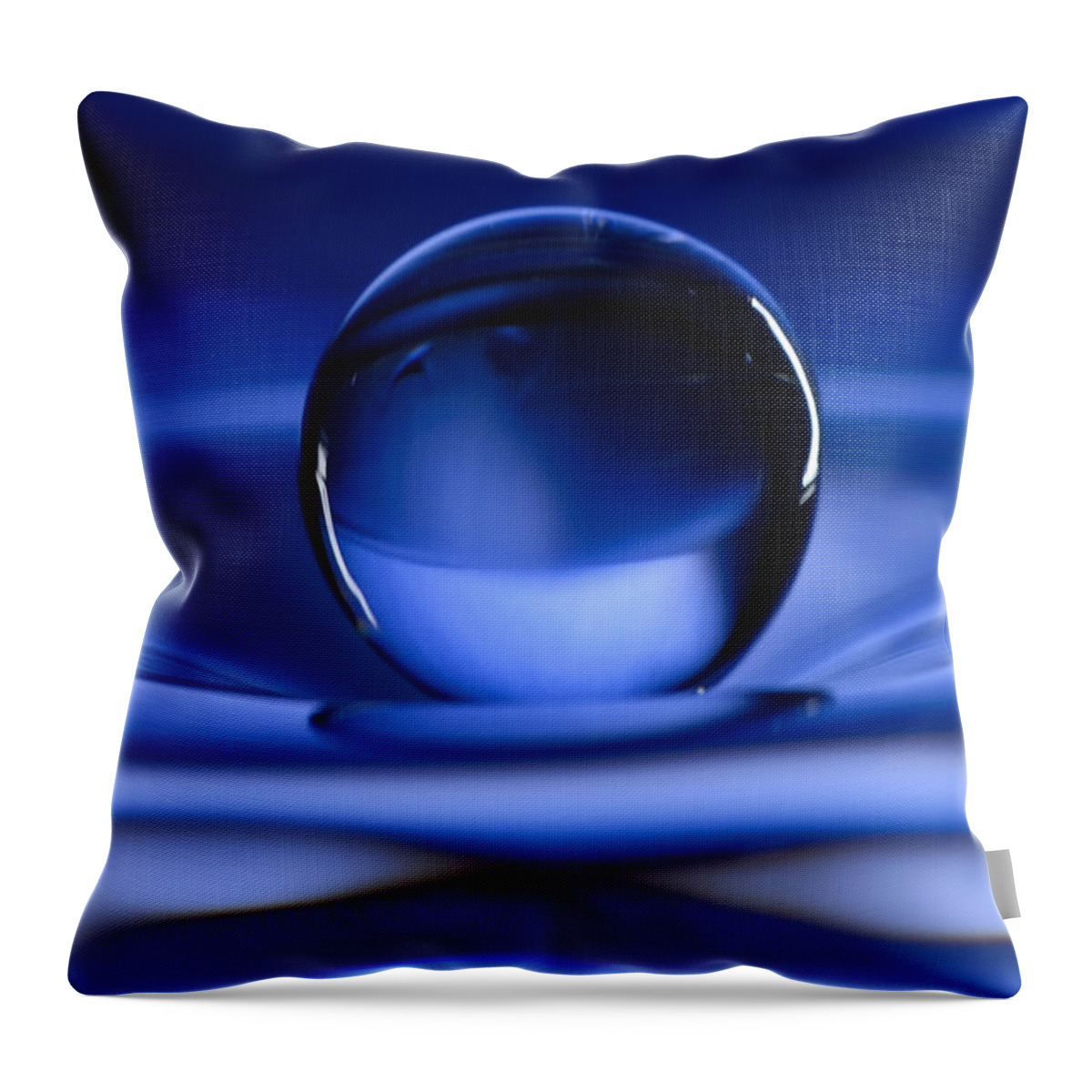 Water Drop Throw Pillow featuring the photograph Floating Water Drop by Anthony Sacco