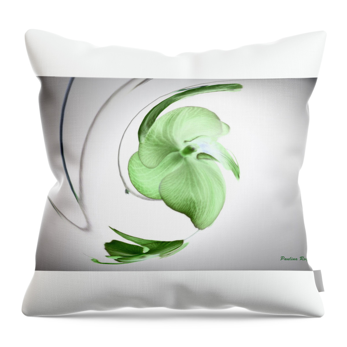 Abstract Phototgraphy Throw Pillow featuring the photograph Floral Abstract by Paulina Roybal