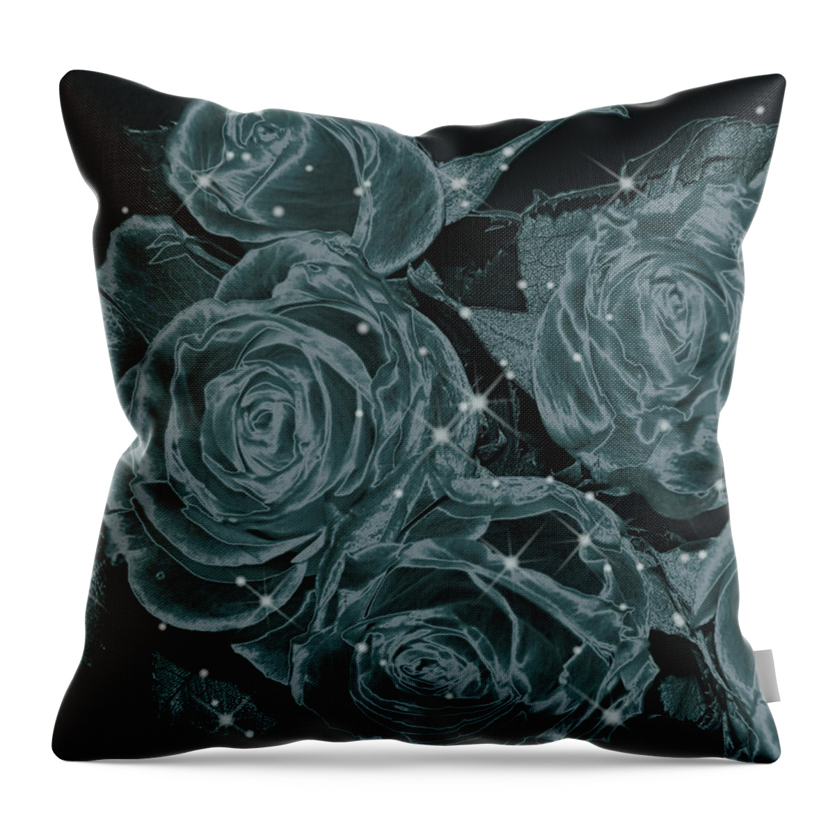 Floral Throw Pillow featuring the digital art Floral Constellation by Wendy J St Christopher