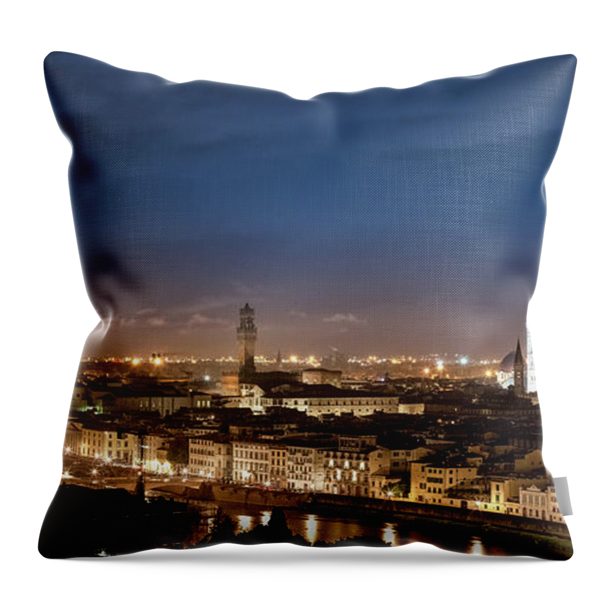 Scenics Throw Pillow featuring the photograph Florence by Deimagine