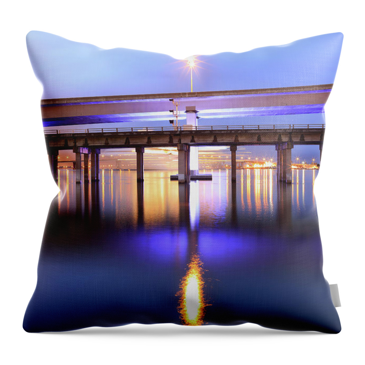 Scenics Throw Pillow featuring the photograph Florida Miami by Shunyufan