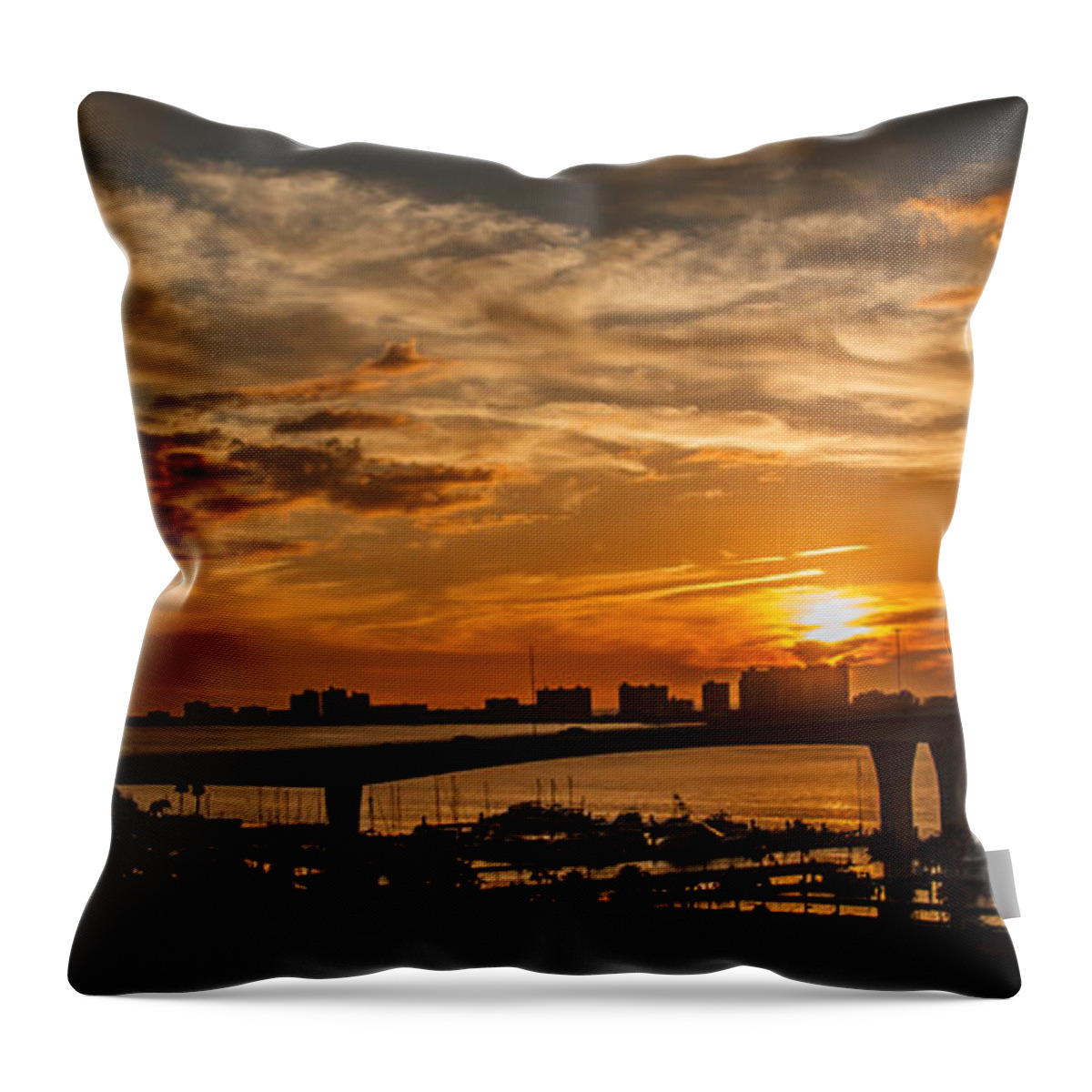 Florida Throw Pillow featuring the photograph Florida sunset by Jane Luxton