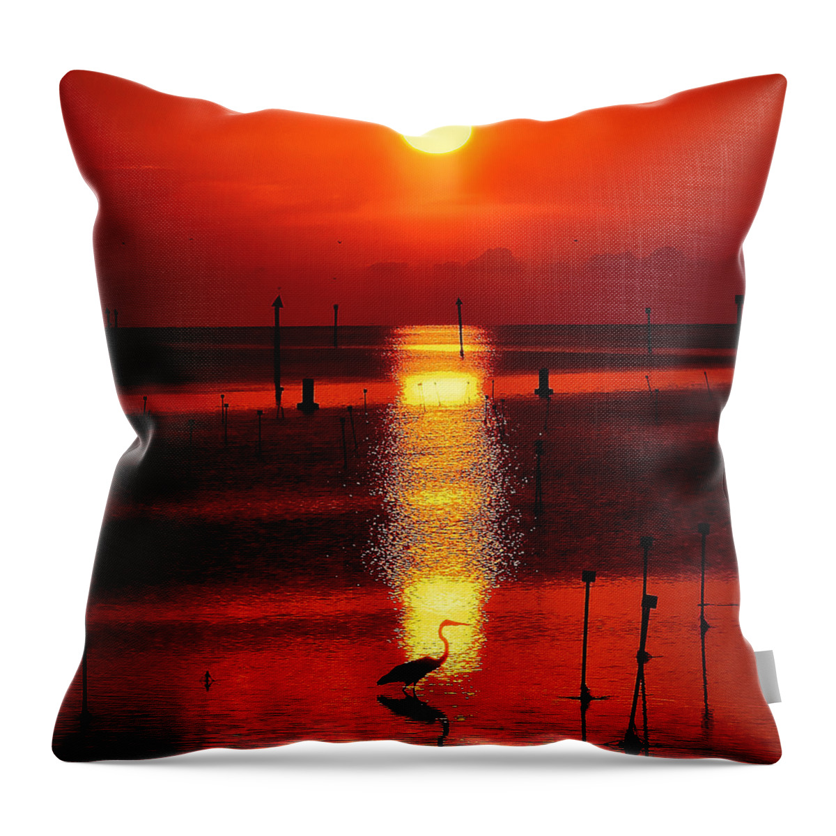 Sunset Throw Pillow featuring the photograph Florida Sunset by Stuart Harrison