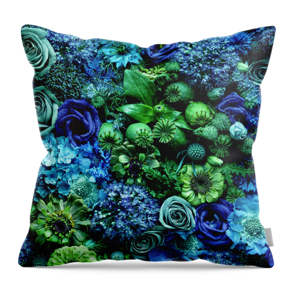 Simplicity Throw Pillow featuring the photograph Flower Arrangment, Full Frame by Jonathan Knowles