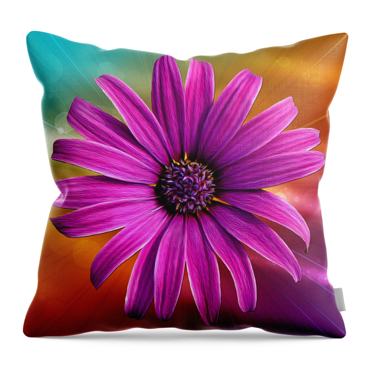 Flower Throw Pillow featuring the photograph Flower Empowered by Bill and Linda Tiepelman