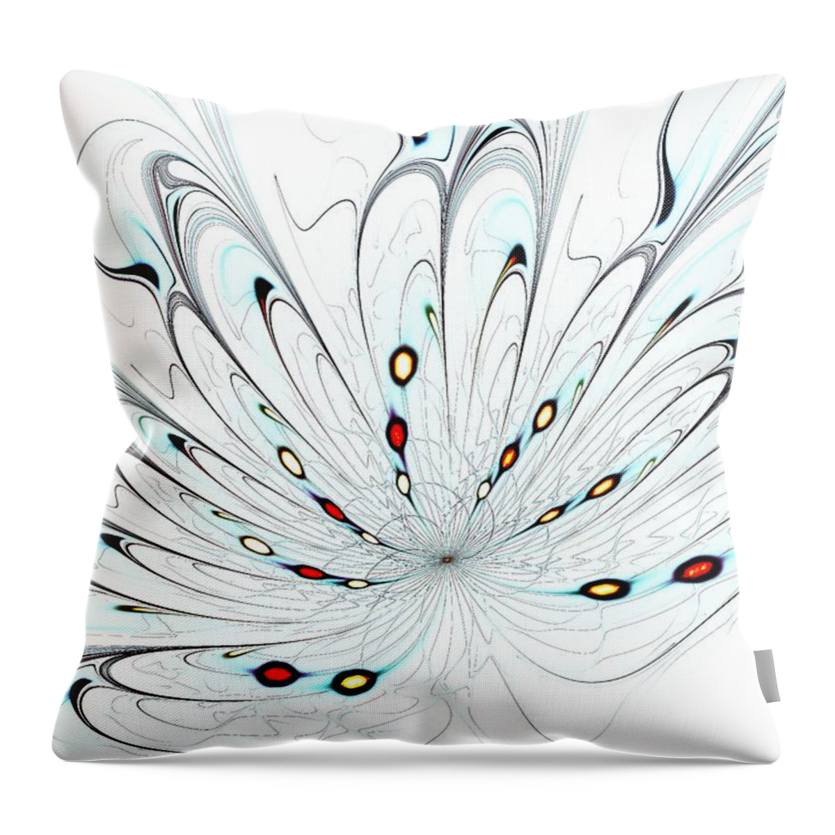 Malakhova Throw Pillow featuring the digital art Flower Universe by Anastasiya Malakhova