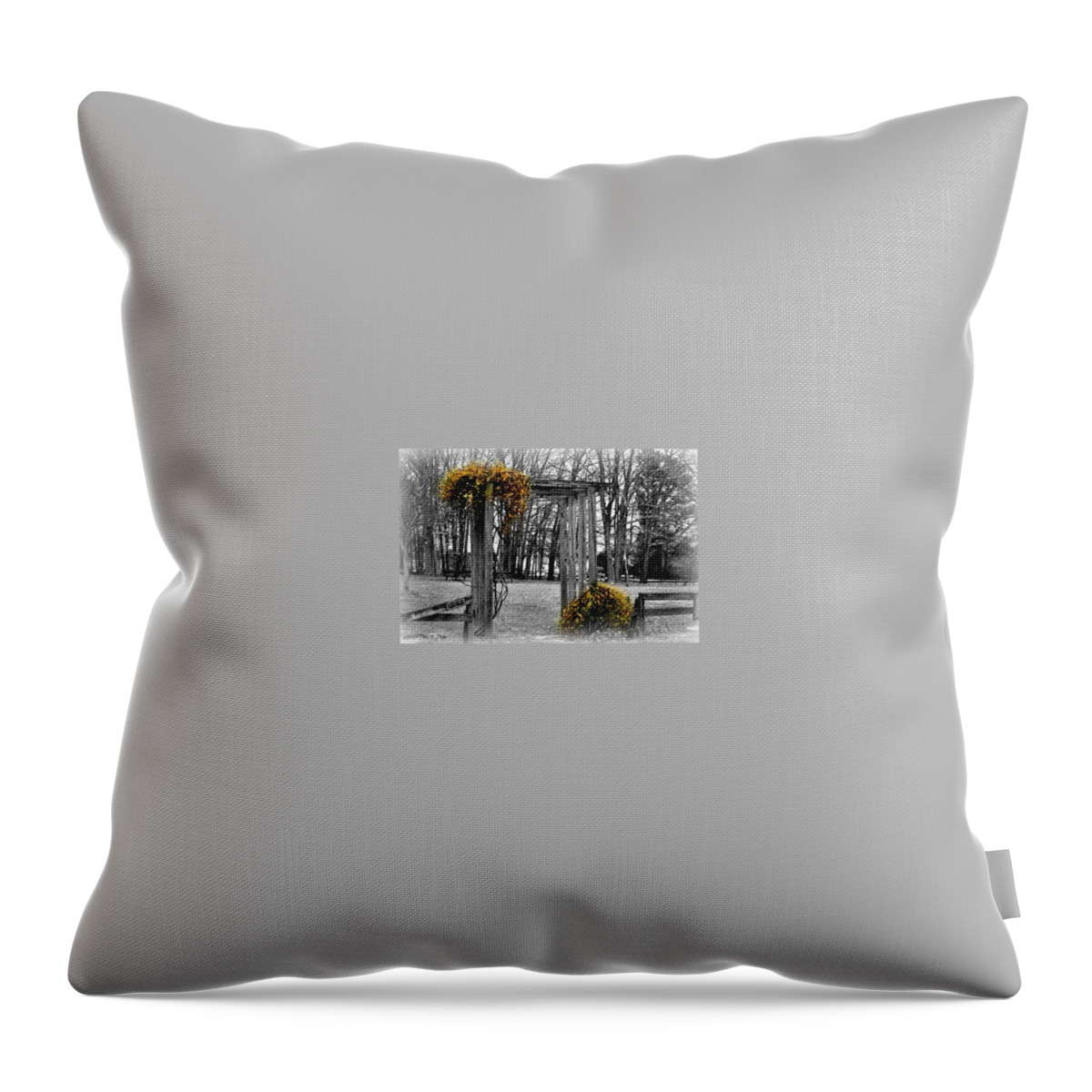 Flowers Throw Pillow featuring the photograph Flowering Archway by Tara Potts