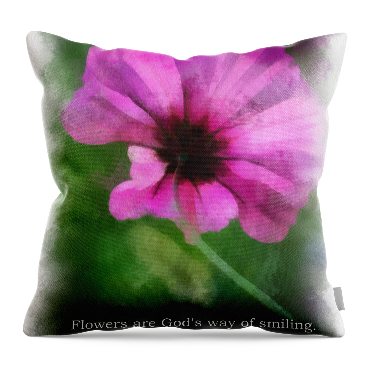 Flower Throw Pillow featuring the photograph Flowers Are Gods Way 01 by Thomas Woolworth