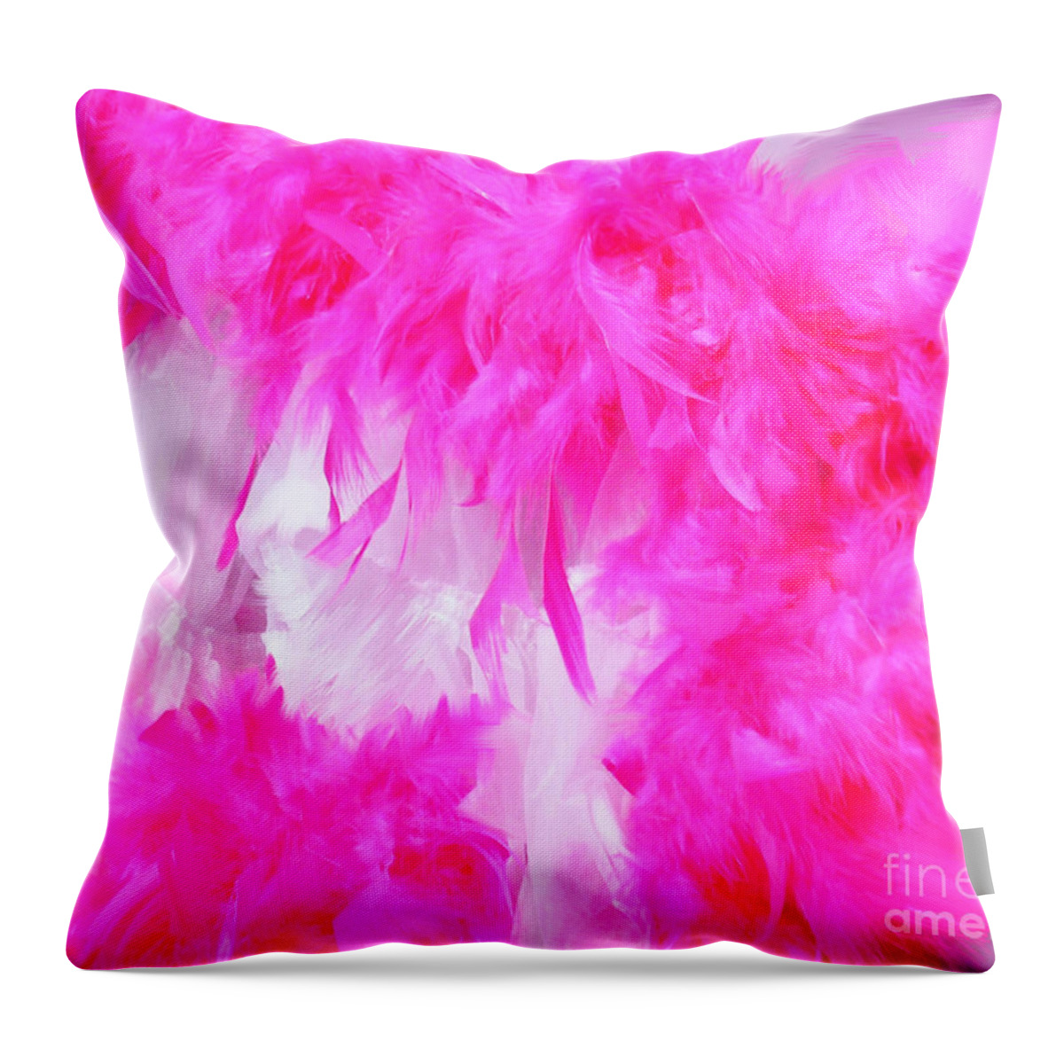 Mardi Gras Throw Pillow featuring the digital art Fluff by Lizi Beard-Ward