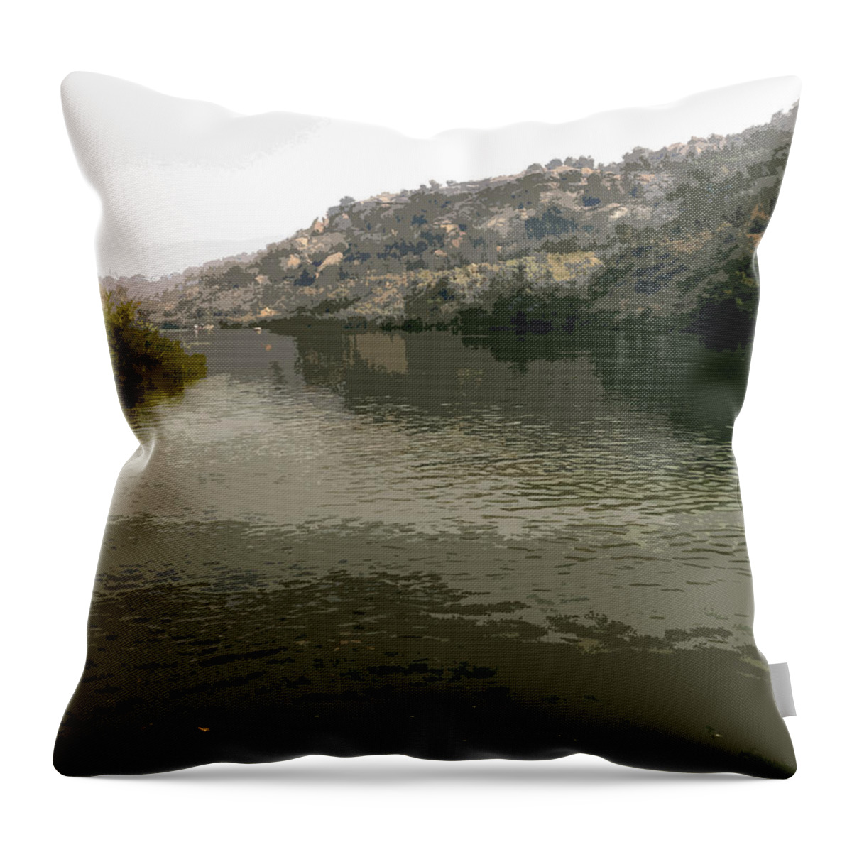 New Mexico Throw Pillow featuring the photograph Fly fishing on the San Juan by Max Mullins
