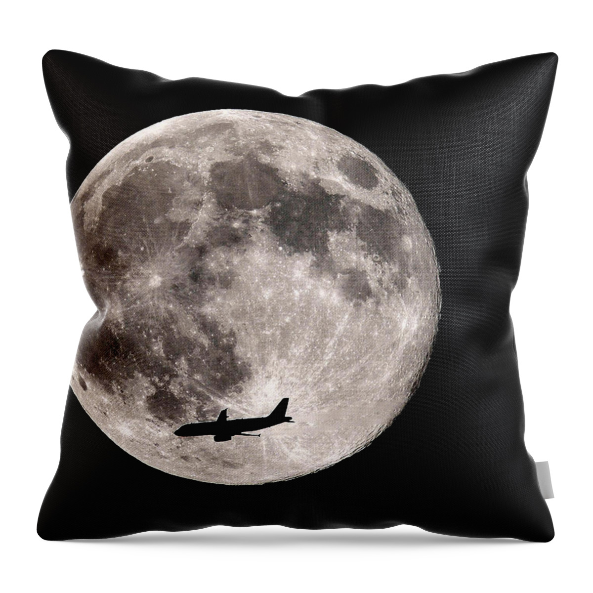 Moon Throw Pillow featuring the photograph Fly Me to the Super Moon by William Jobes