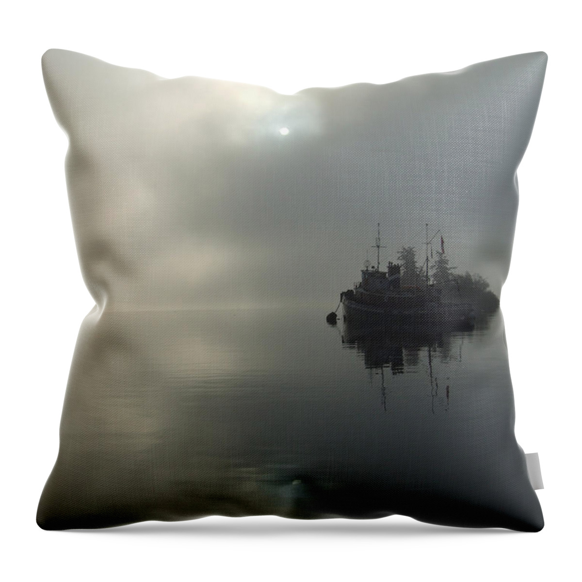 Marine Throw Pillow featuring the photograph Fog by Mark Alan Perry