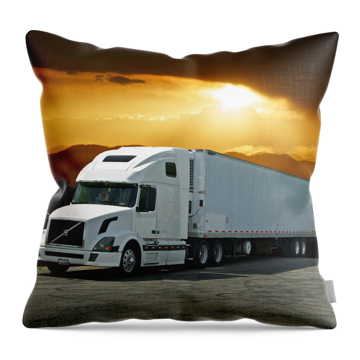 Auto Throw Pillow featuring the photograph For the Long Haul by Dave Koontz