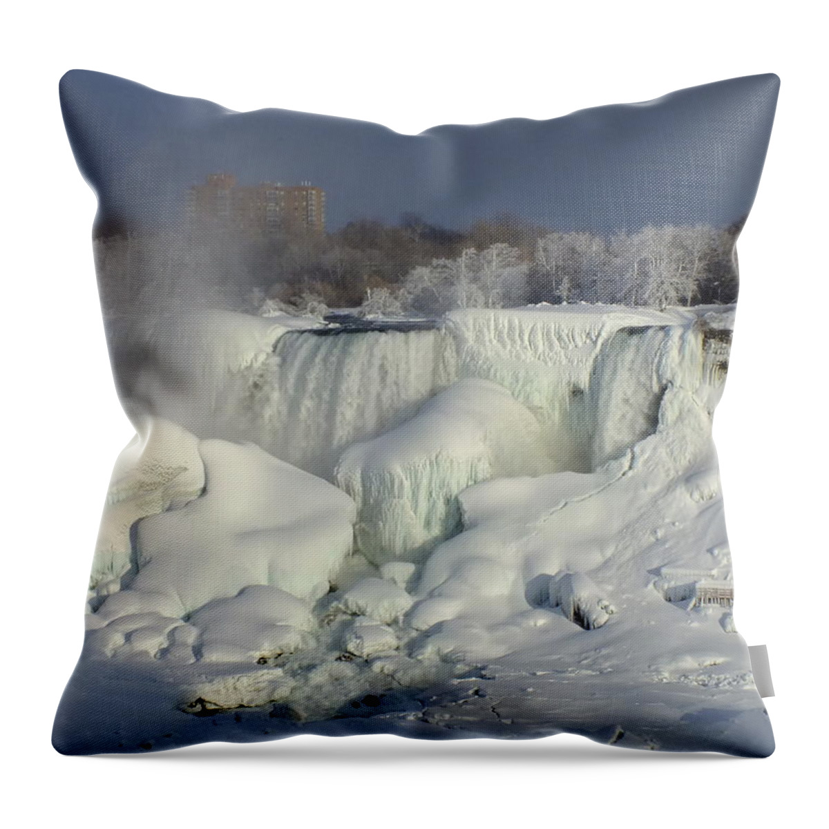 Niagara Falls Throw Pillow featuring the photograph Forces of Nature by Peggy King