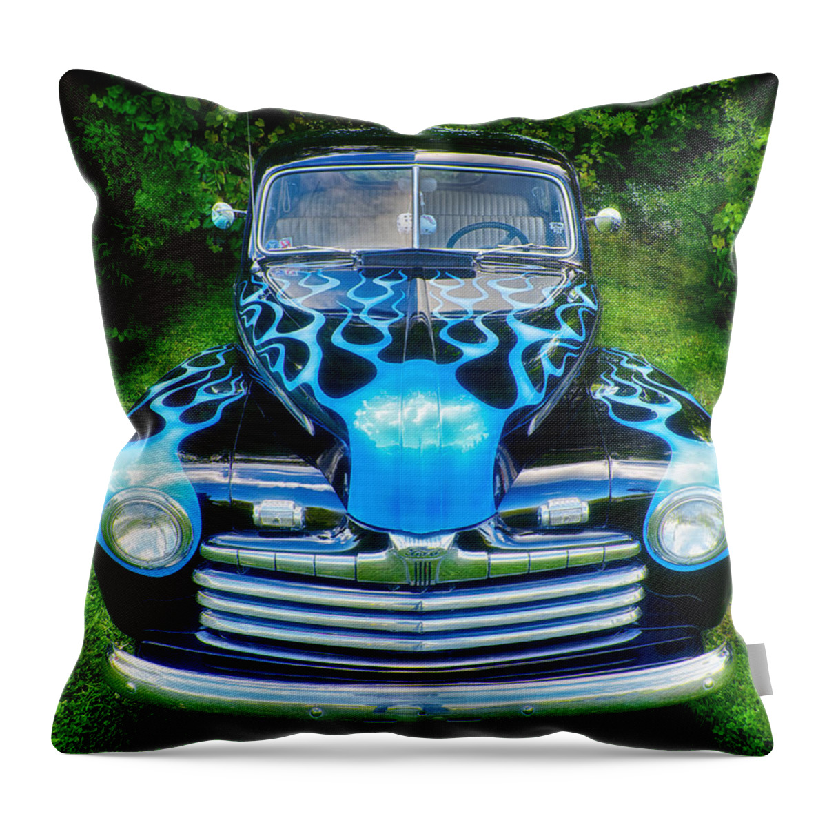 1940s Throw Pillow featuring the photograph Ford Hot Rod by Mark Miller