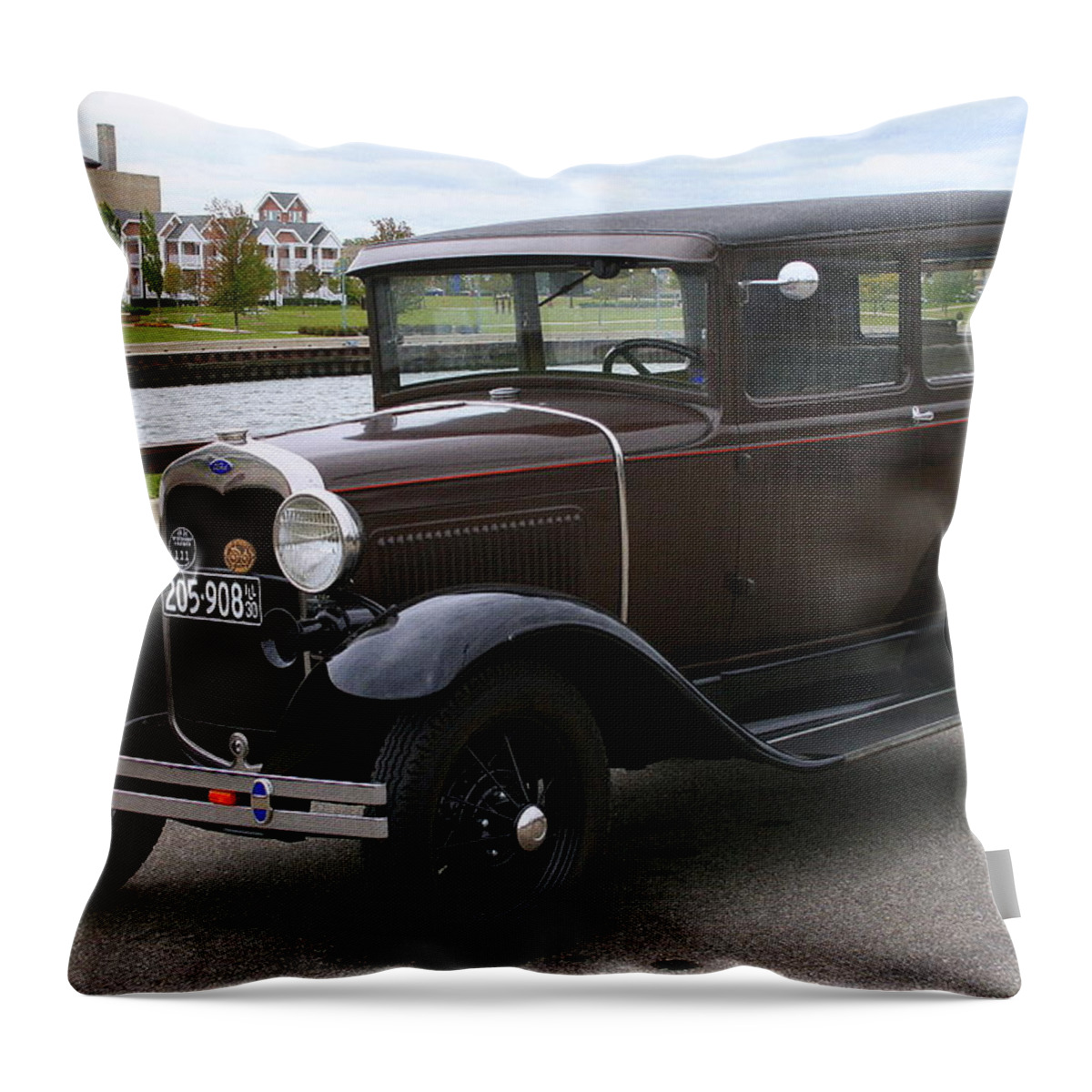 Ford Model A Throw Pillow featuring the photograph Ford Model A by Kay Novy
