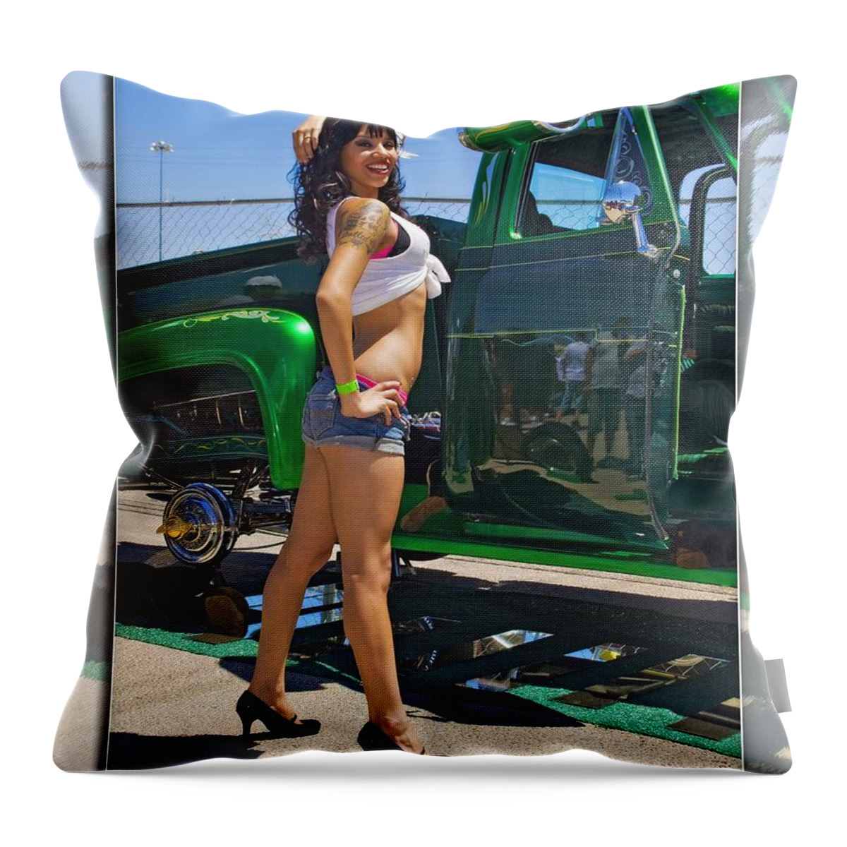 Ford Pick Up Throw Pillow featuring the photograph Ford Pick up_A by Walter Herrit