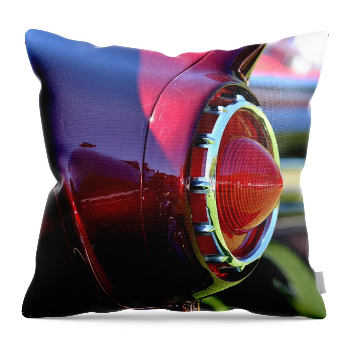 Ford Throw Pillow featuring the photograph Ford Taillight by Dean Ferreira