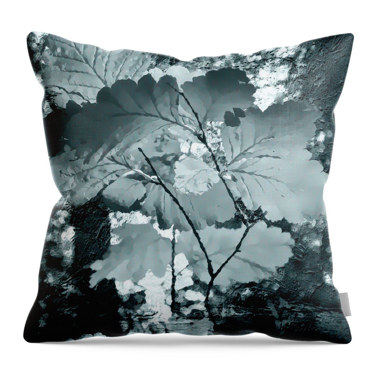 Flora Throw Pillow featuring the photograph Forest Reach Monochrome by Kathy Bassett