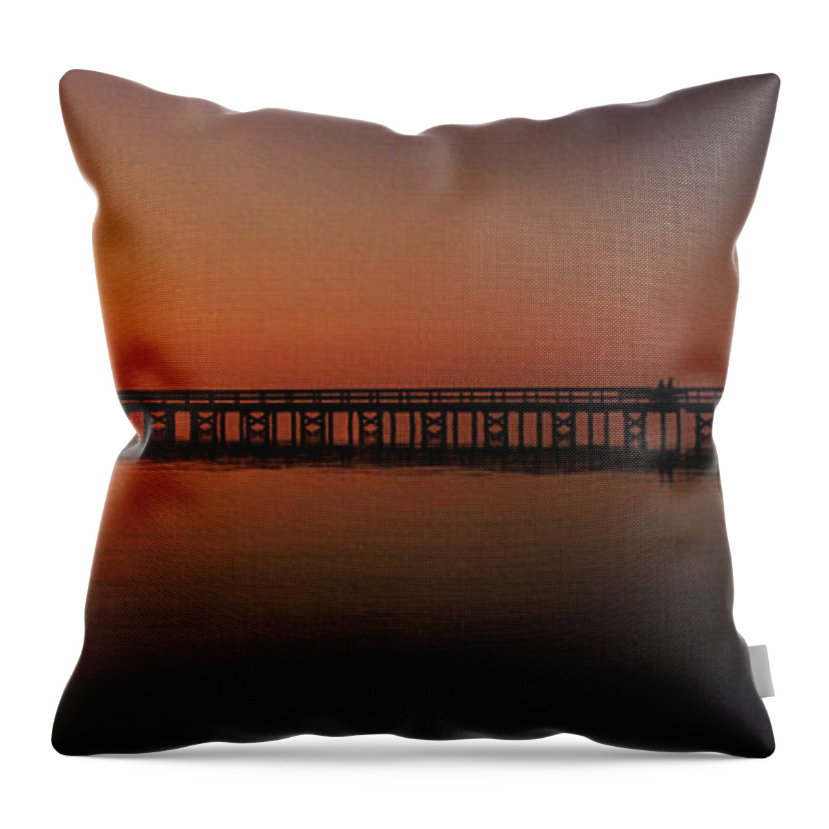 Hilton Pier Throw Pillow featuring the photograph Forever by Ola Allen