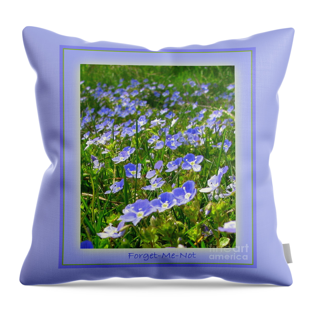 Forget Throw Pillow featuring the photograph Forget Me Not by Leone Lund