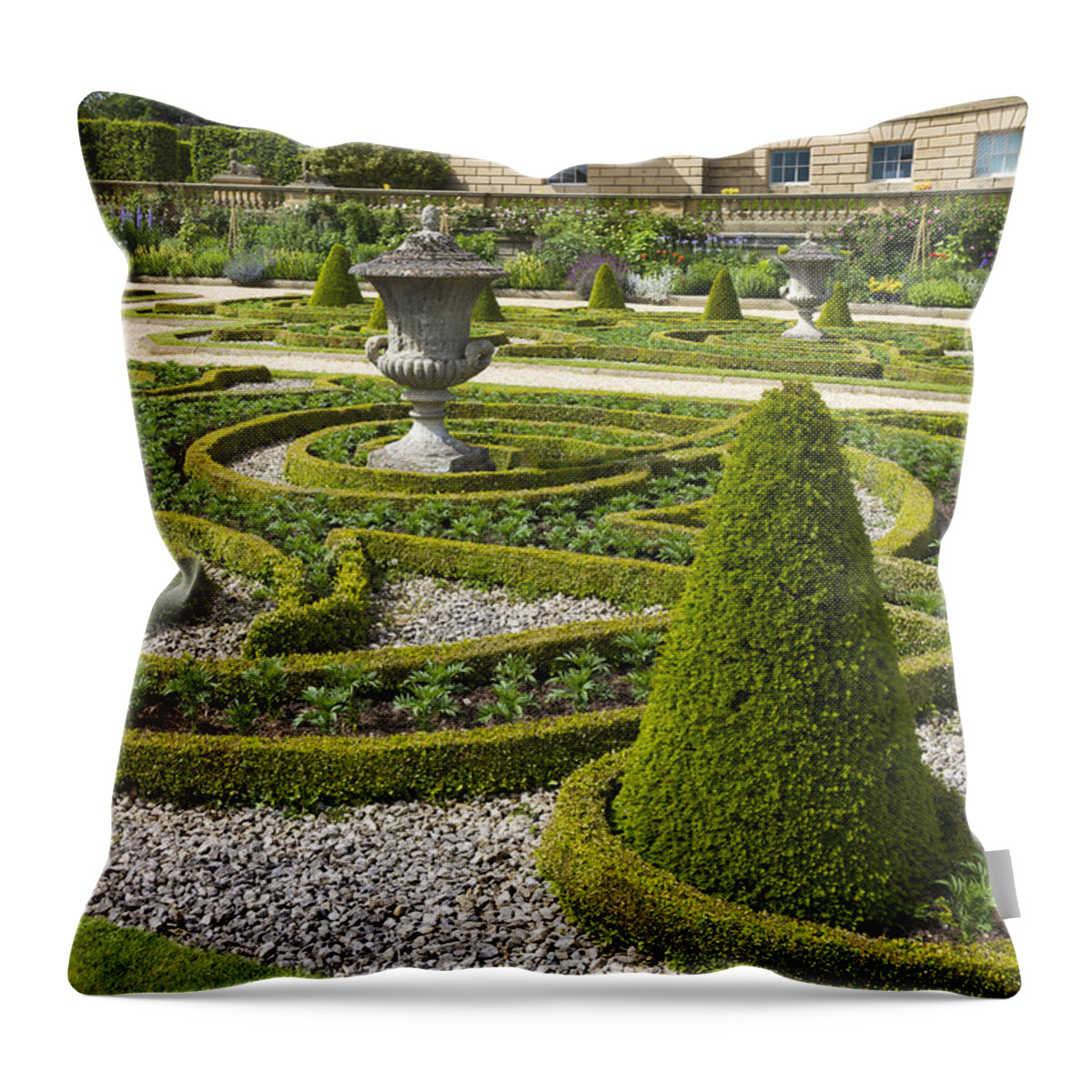 Garden Throw Pillow featuring the photograph Formal gardens - 9 by Chris Smith