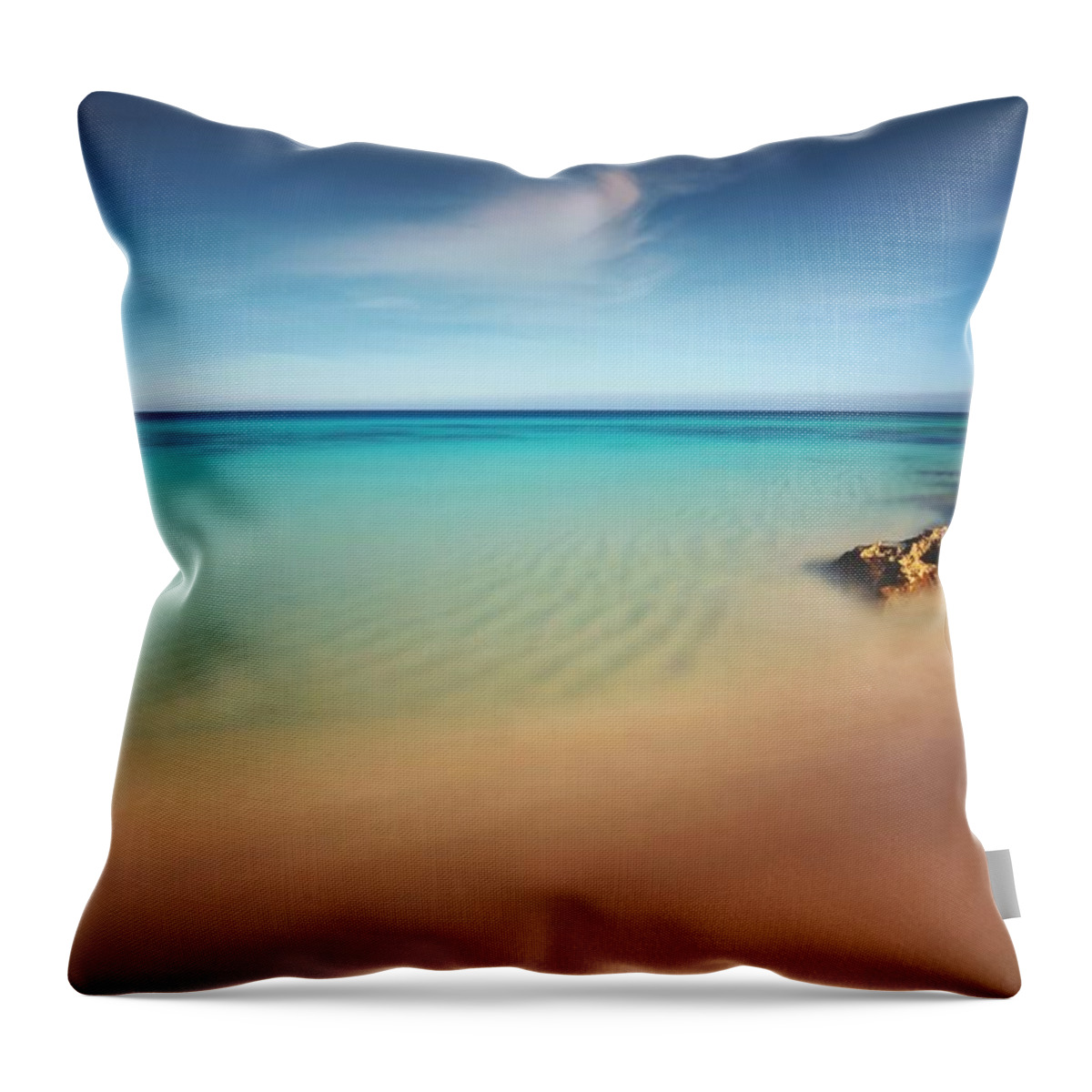 Tranquility Throw Pillow featuring the photograph Formentera by Lightscapes From Ibiza