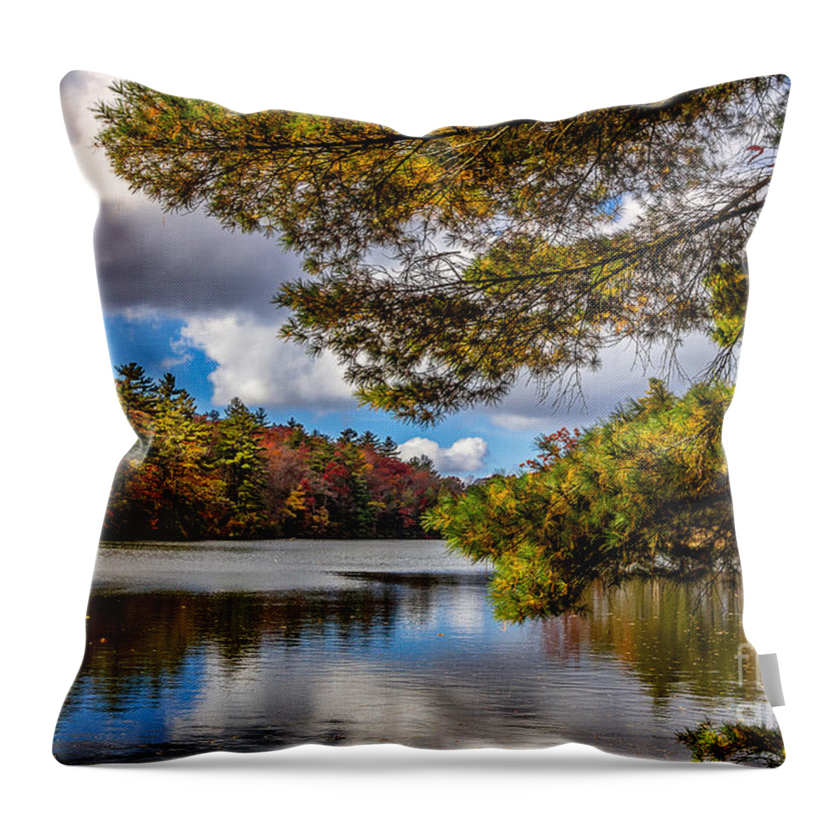 Fort-mountain Throw Pillow featuring the photograph Fort Mountain State Park by Bernd Laeschke