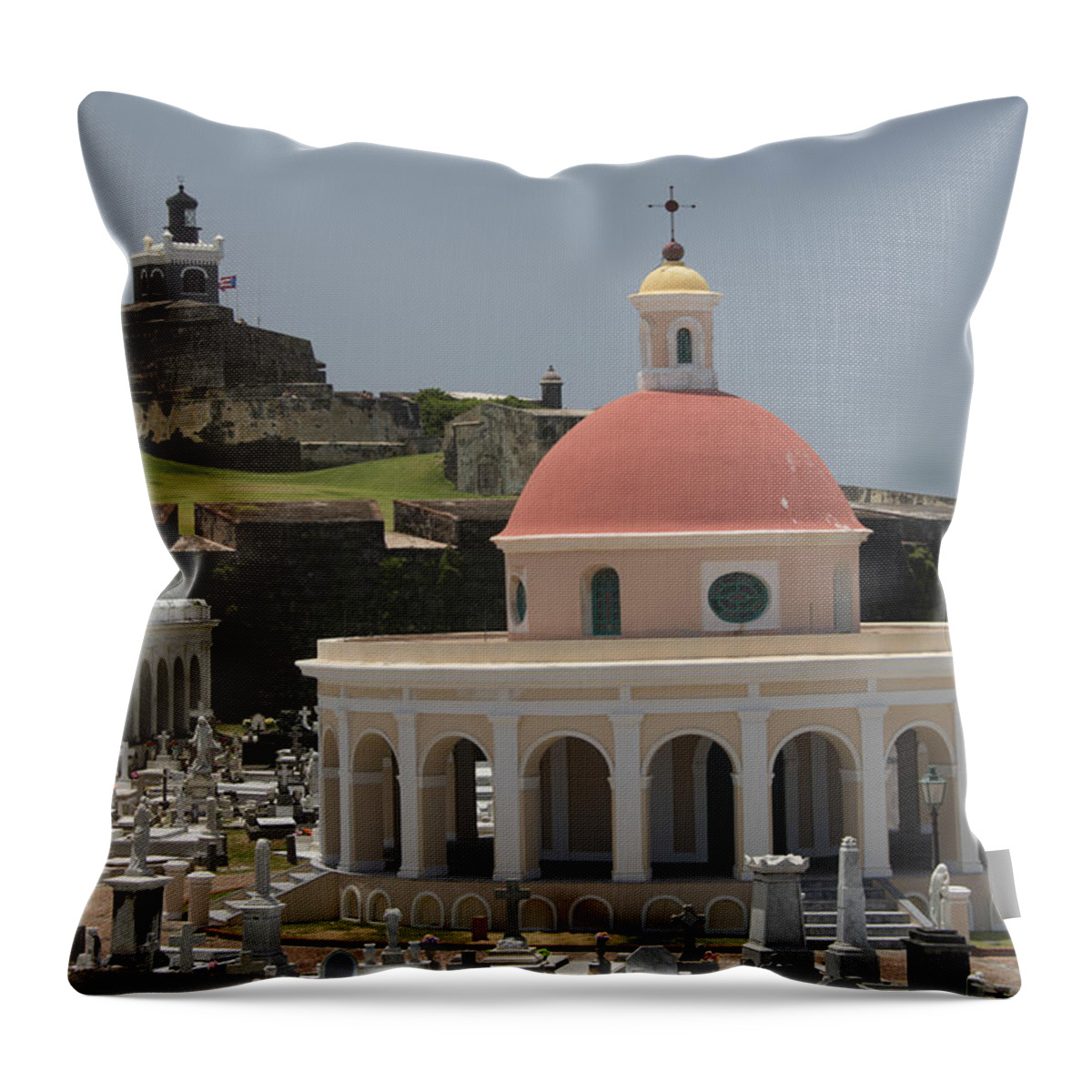 Landscape Throw Pillow featuring the photograph Fort San Felipe del Morro by Theodore Jones