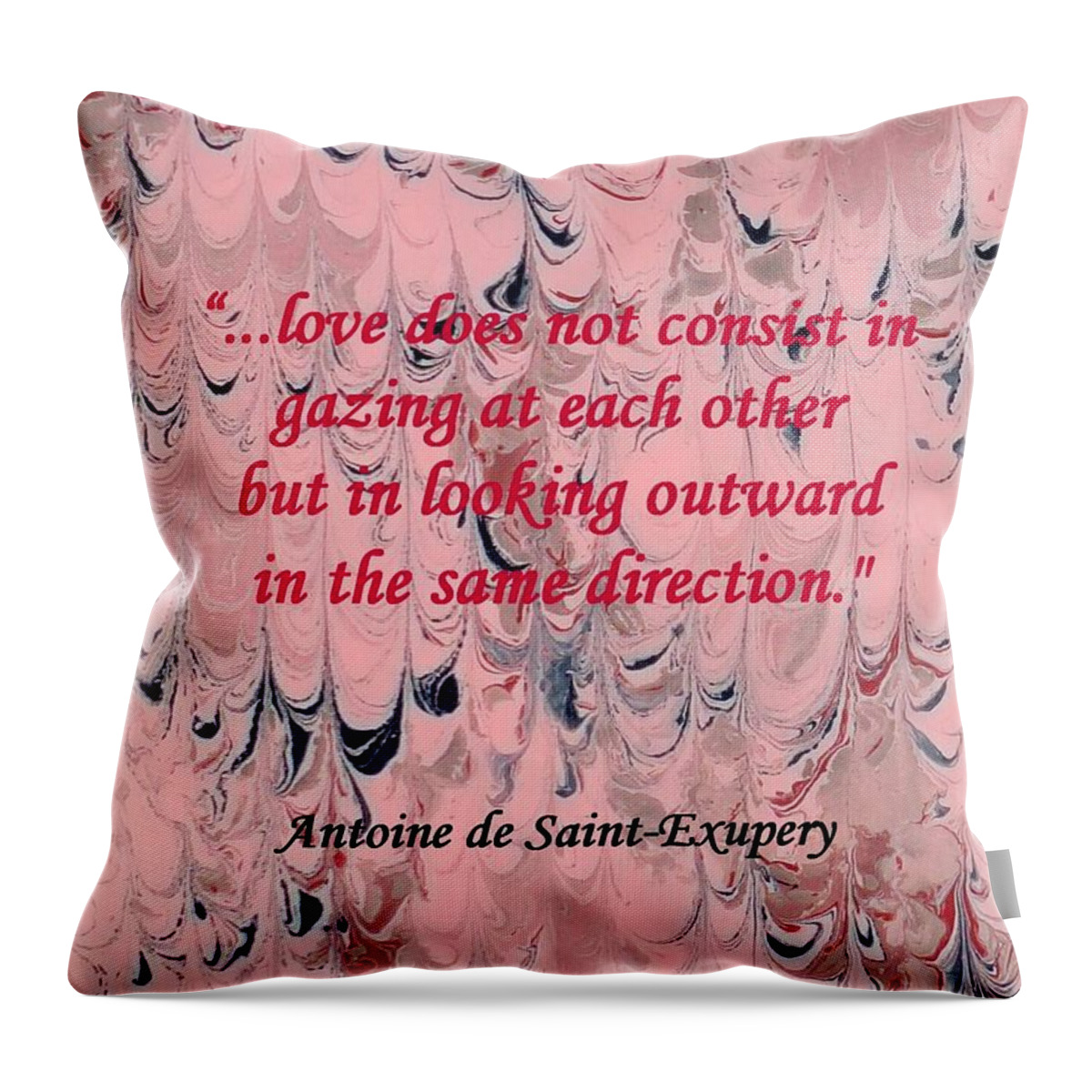 Love Throw Pillow featuring the mixed media Forward Looking Love by Barbie Corbett-Newmin